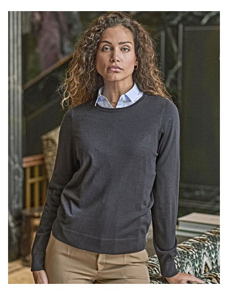 TEE-6006-Womens Crew Neck Sweater 2